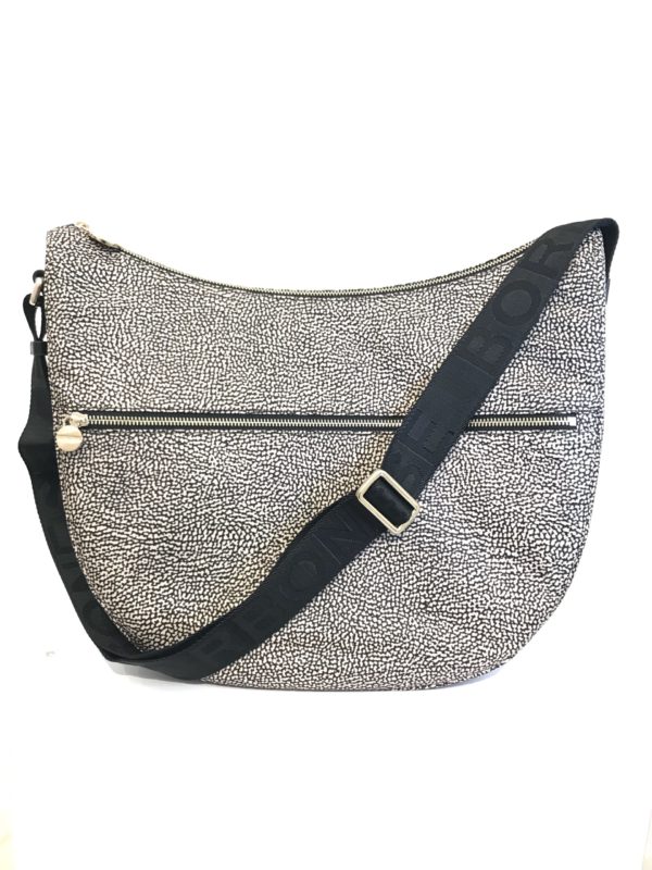 Borbonese Luna medium large natural/black